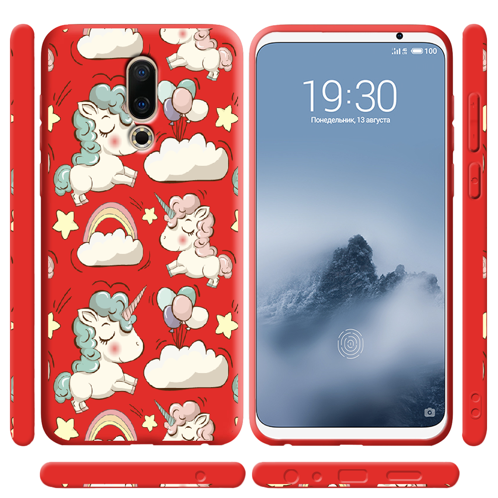 Чехол BoxFace Meizu 16 TH Unicorns Красный силикон (35817-cc2-36102) - фото 2