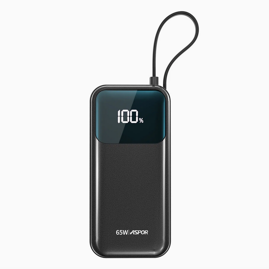 Повербанк Aspor A362 Notebook Series 20000 mAh 2USB-C/USB/65W Черный
