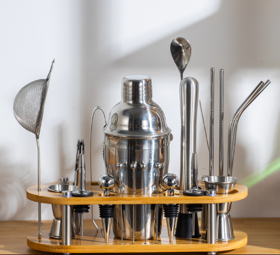 Набор для бармена 23 пр. с подставкой с камнями для коктейлей/формой для льда на 6 сот (2356319905)