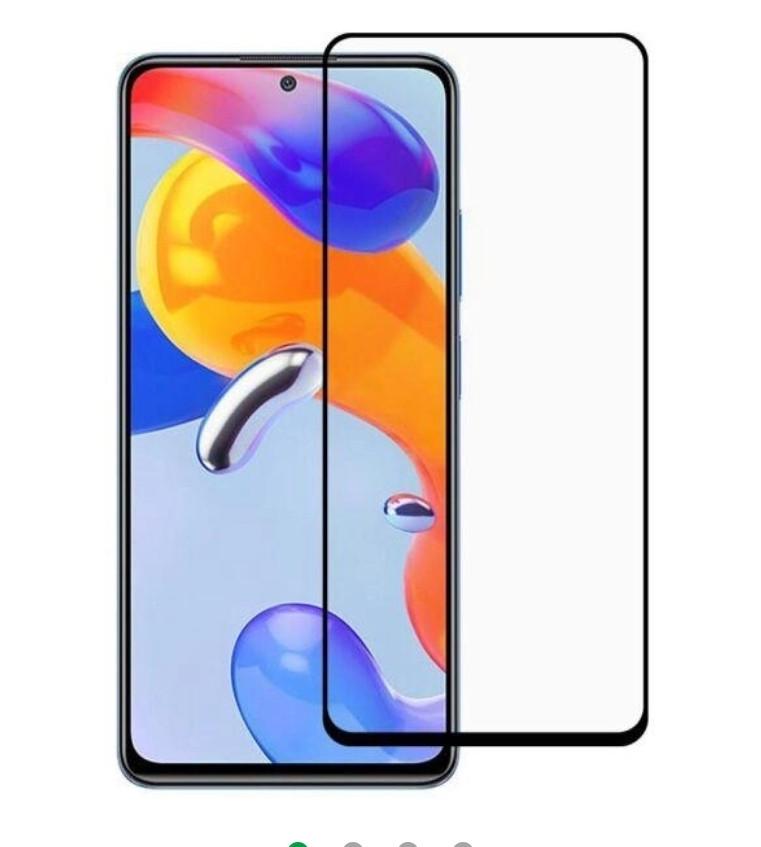 Загартоване захисне скло на Xiaomi Redmi Note 11 Pro / Чорне Повне покриття