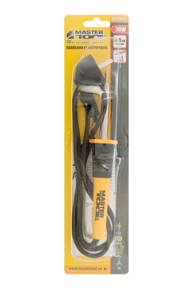 Паяльник електричний MasterTool 30 Вт 220V/50Hz 280°С (44-0006) - фото 4 Паяльник електричний MasterTool 30 Вт 220V/50Hz 280°С (44-0006) - фото 4