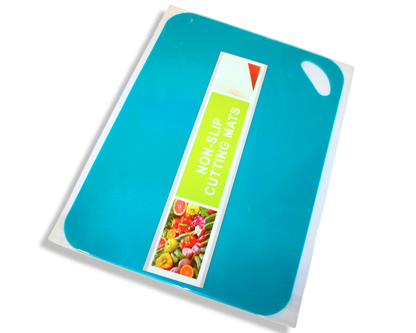 Доска кухонная пластиковая с противоскользящим покрытием большая 24х34 см Синий