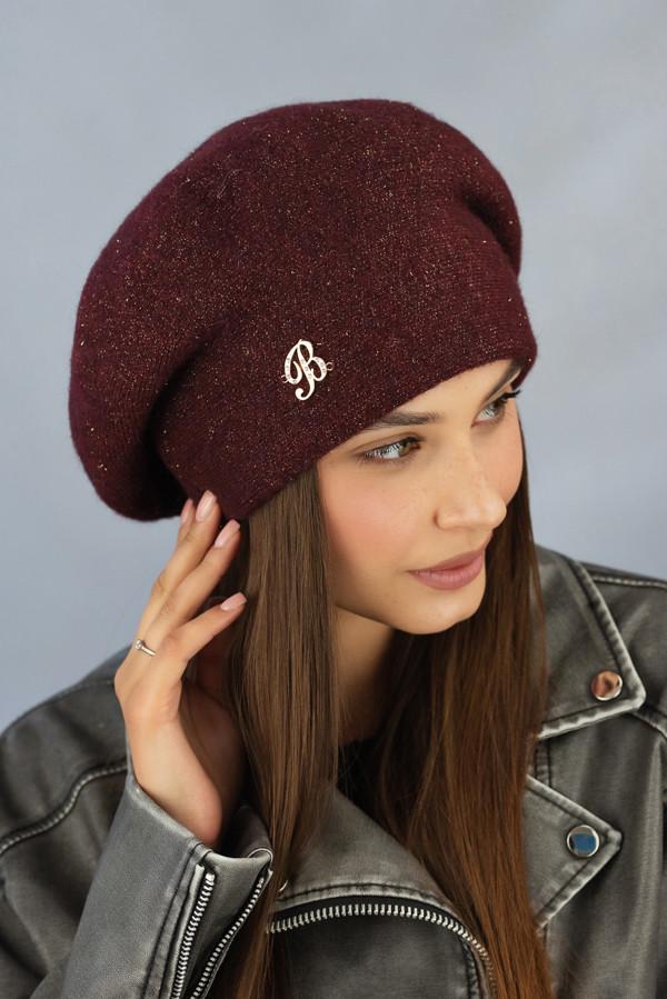 Берет на высокой ножке с подкладкой Braxton Ива женский Бордовый (5166)