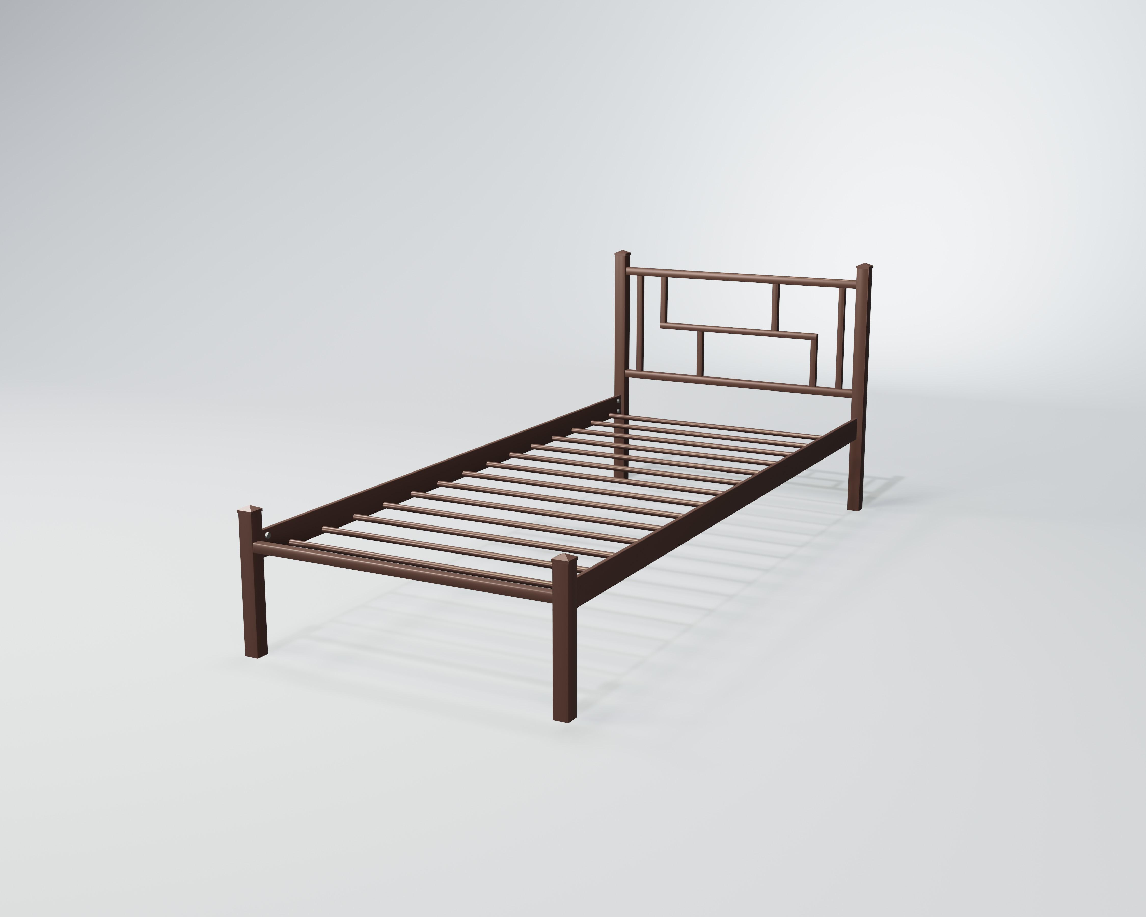 Кровать металлическая Амис Мини 80x190 см Коричневый