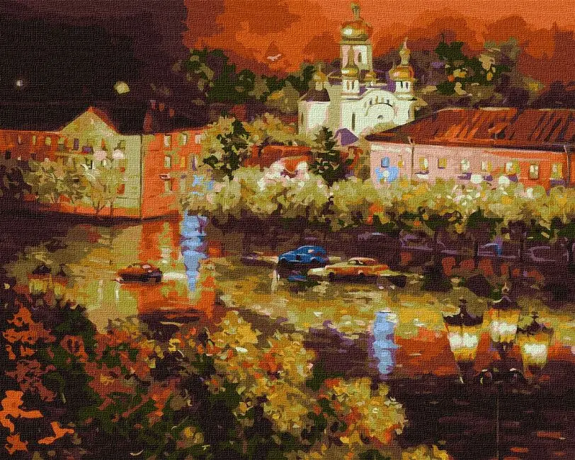 Картина по номерам Идейка Вечерний город 40x50 см (KH3630)