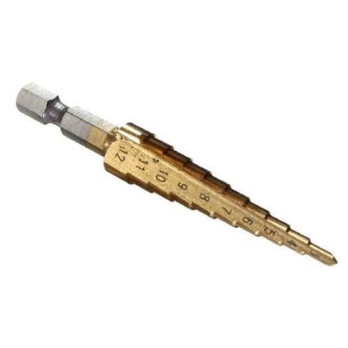 Ступінчасте крокове свердло по металу HSS 3-12мм