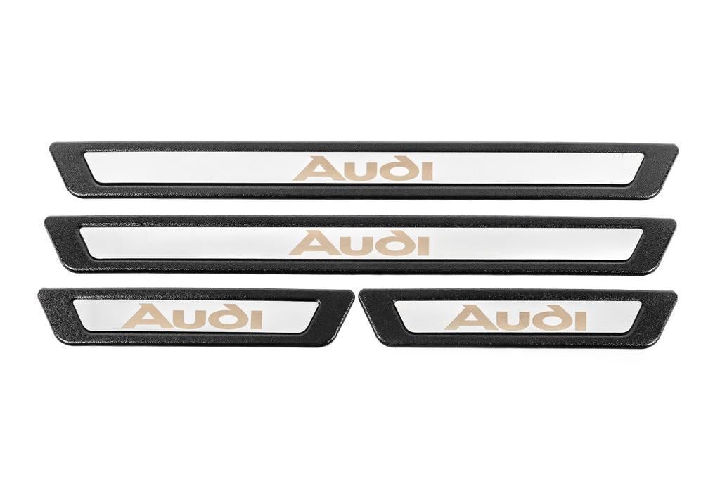 Накладки на пороги Carmos Audi V-3 4 шт. нерж для Audi нержавеющая сталь Хром (131285)