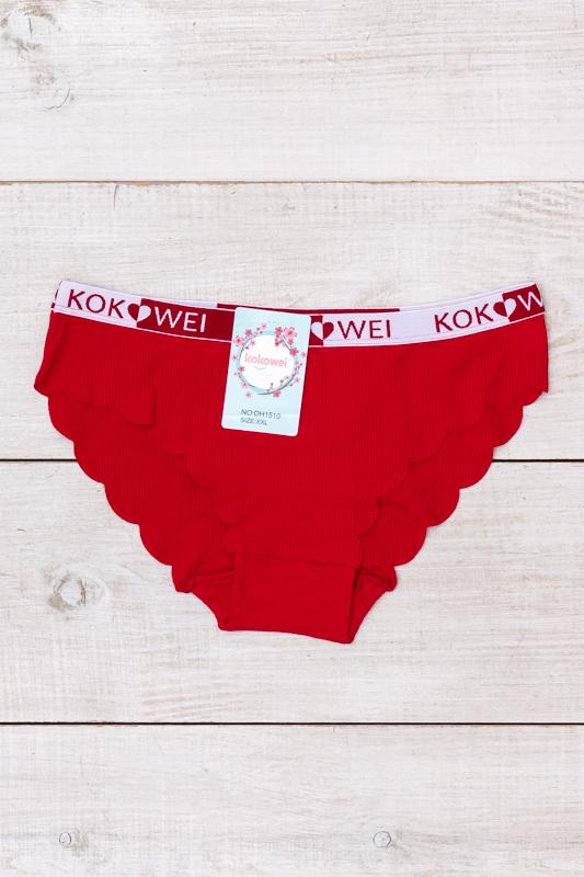 Труси-сліпи жіночі з хвилястим краєм Носи Своє XXL Бордовий (15984)