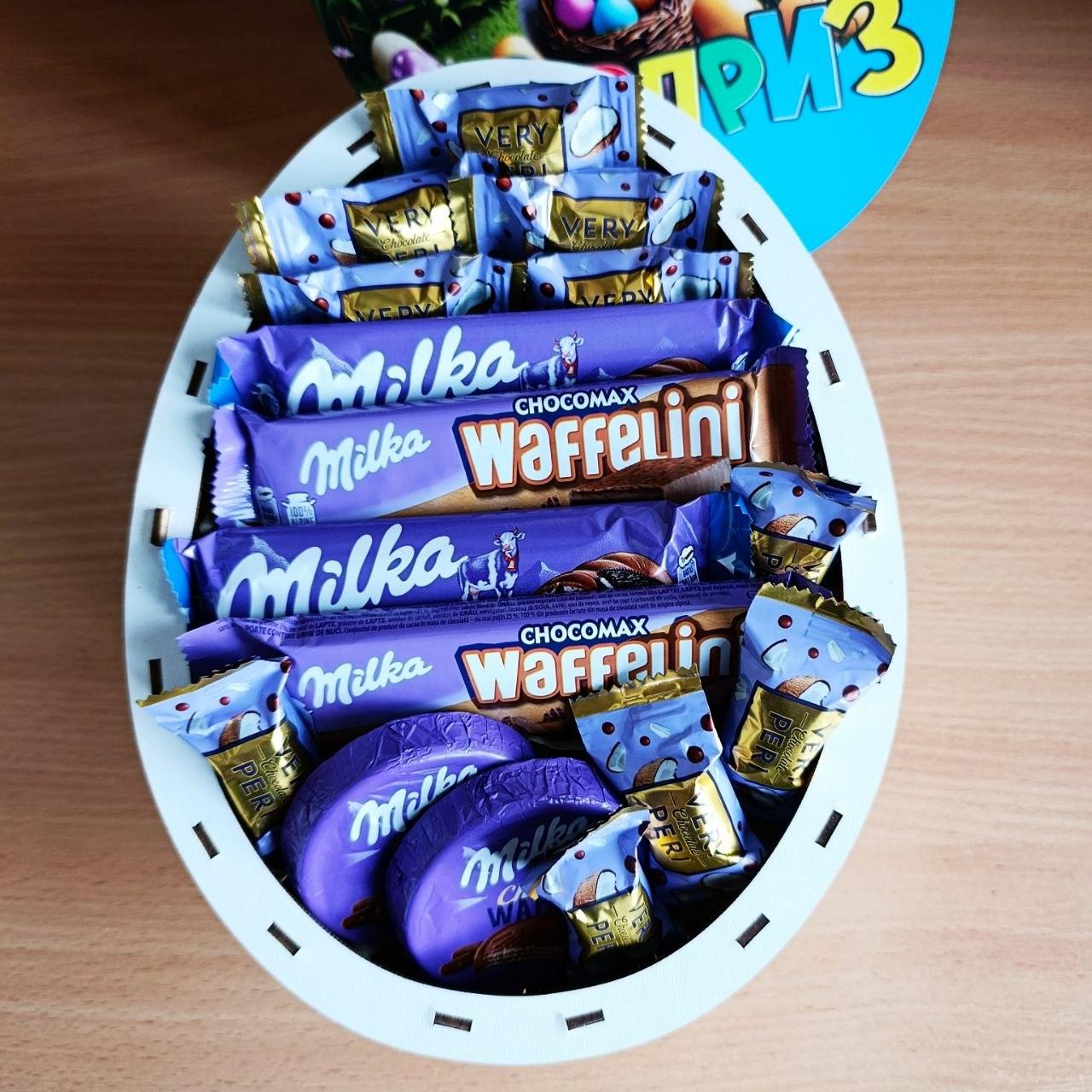 Бокс пасхальный со сладостью мелкая для ребенка или девушки (ar410-2)