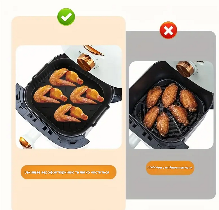 Форма силиконовая квадратная для аэрогриля/мультипечи и фритюрницы 17,5 см (RU-4479) - фото 4 Форма силиконовая квадратная для аэрогриля/мультипечи и фритюрницы 17,5 см (RU-4479) - фото 4