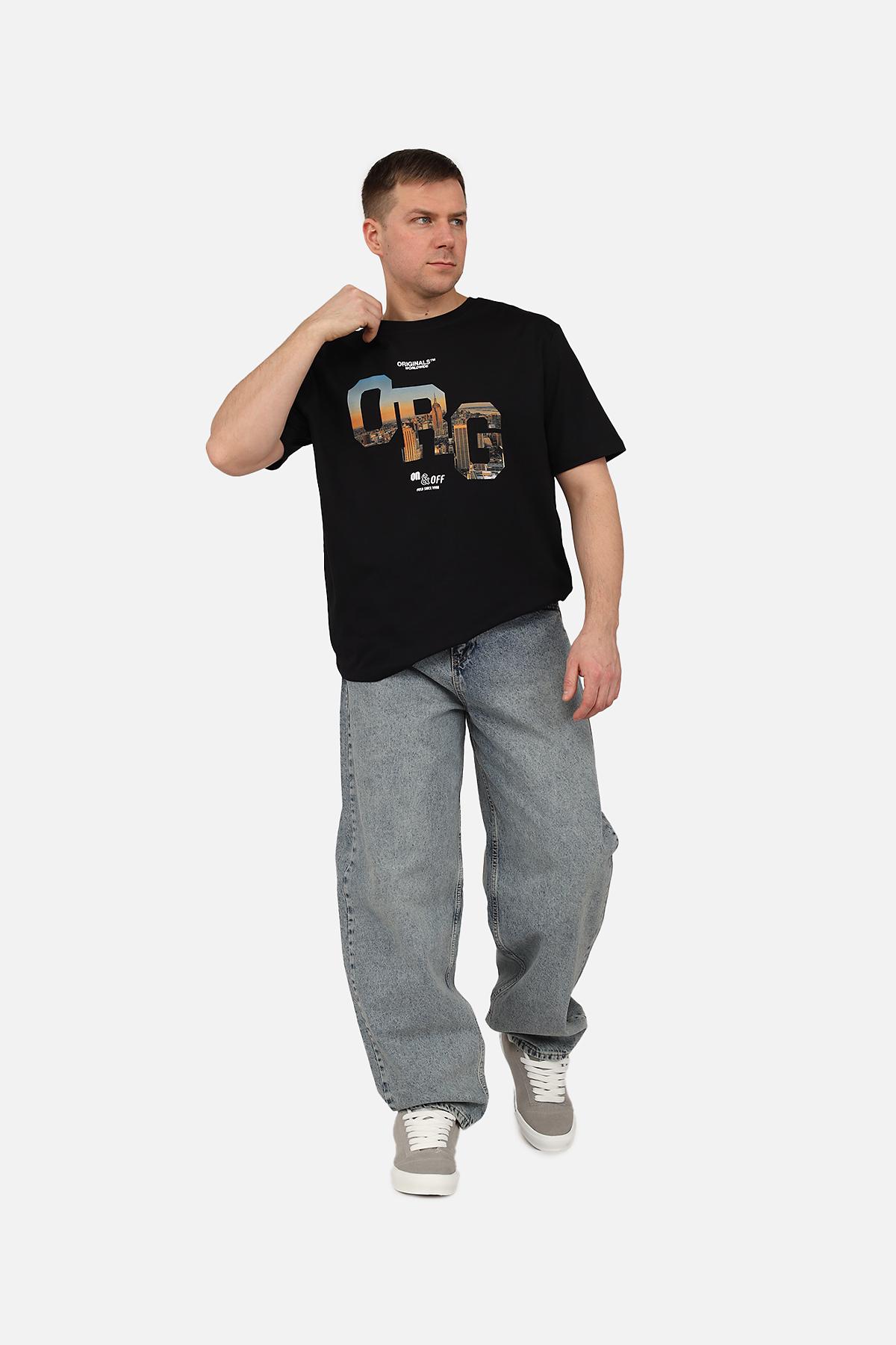 Футболка мужская ЦБ-00270041 с коротким рукавом р. 46 Черный (SKT001045173)