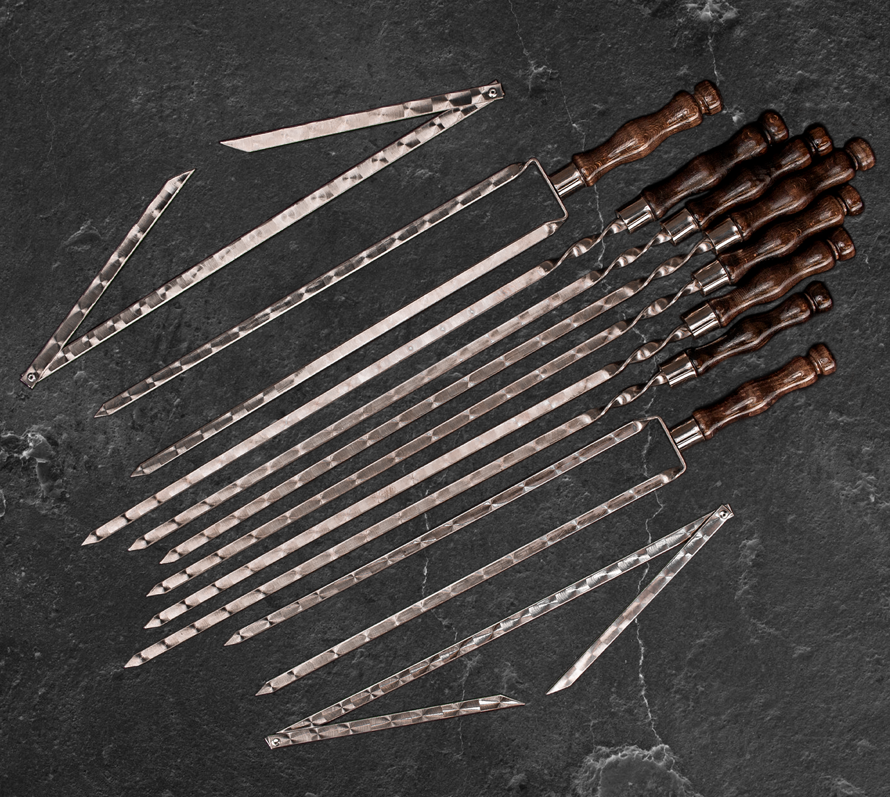 Набір для BBQ шампура у дерев'яному кейсі (2573867941) - фото 2 Набір для BBQ шампура у дерев'яному кейсі (2573867941) - фото 2