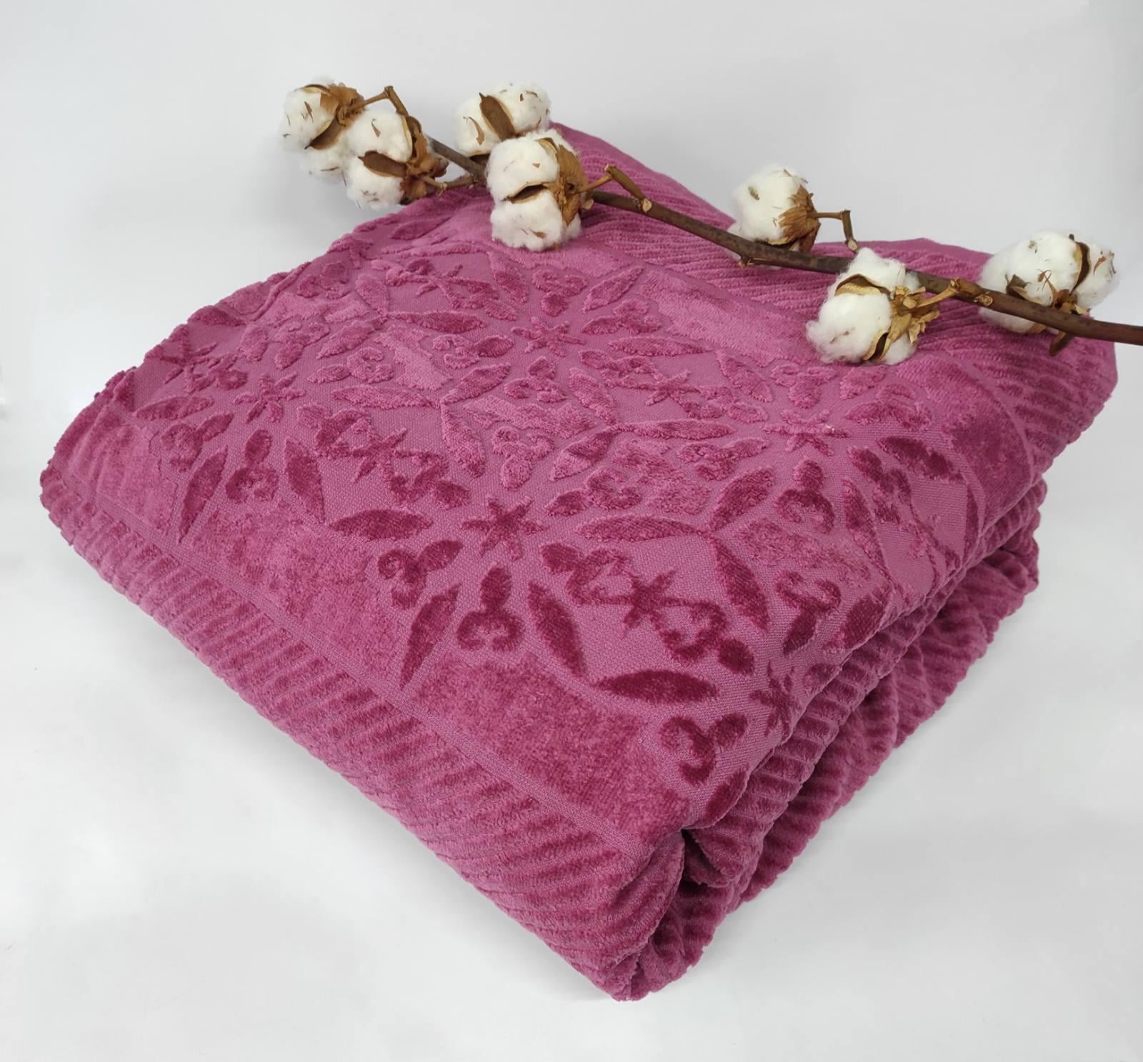 Простынь махровая Евро АЕ Cotton 220x240 см Фиолетовый (CN8037)