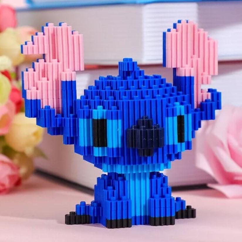 Конструктор детский Magic Blocks 3D Стич Ушастик 9 см/318 дет. Синий (1000-ZB-633) - фото 2