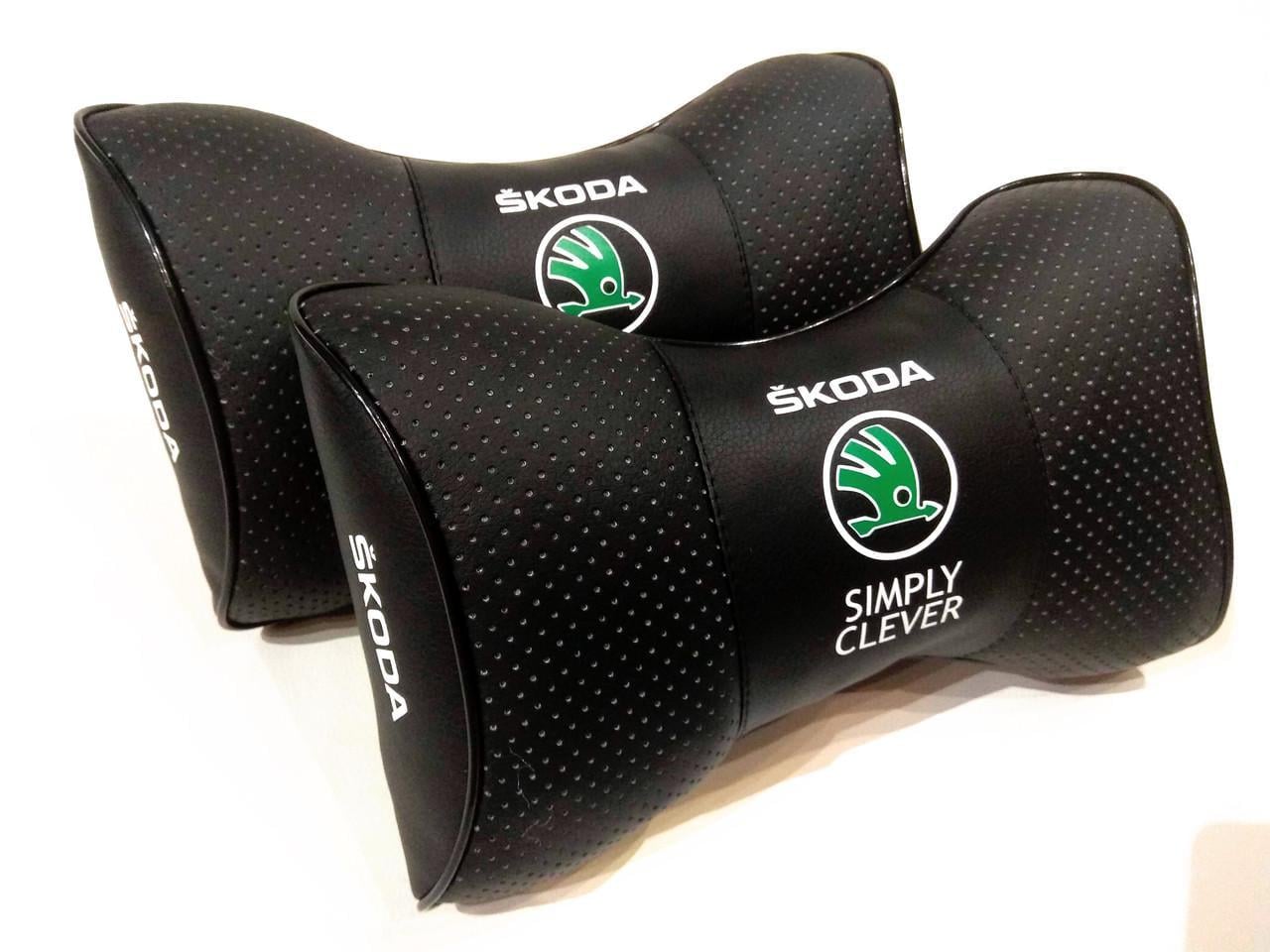 Подушка на подголовник авто Skoda 2 шт. (00123)