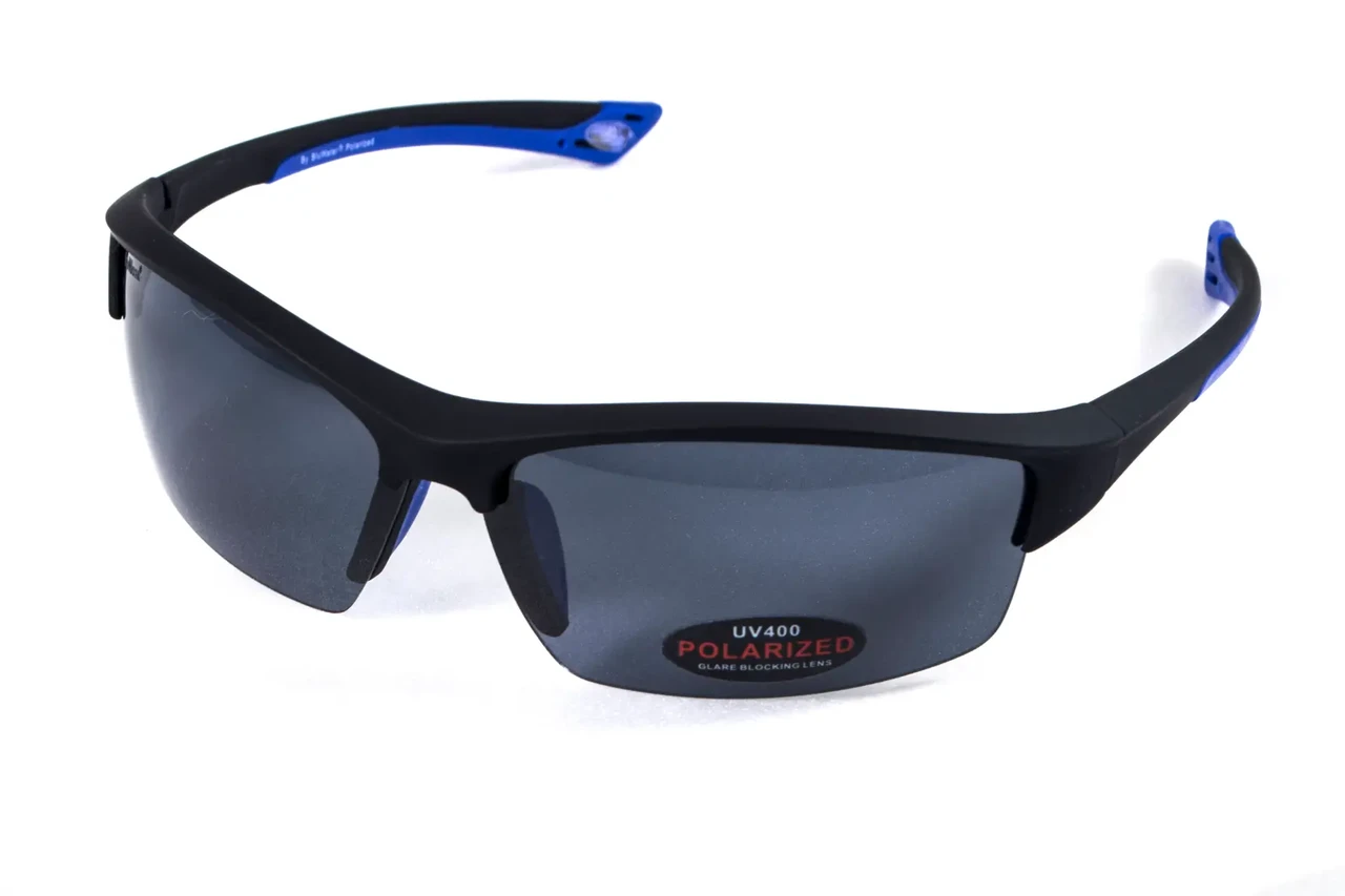 Окуляри поляризаційні BluWater Daytona-1 Polarized в Чорно-синій/Сірий (4ДЕЙТ1-Г20П)