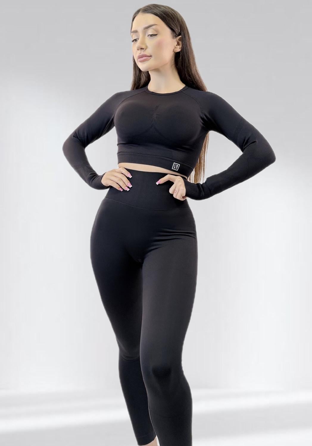 Костюм для фитнеса женский LILAFIT S Черный (LFS000108)