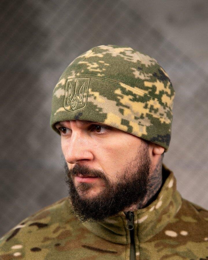 Шапка тактическая флисовая one size Пиксель (PK852)