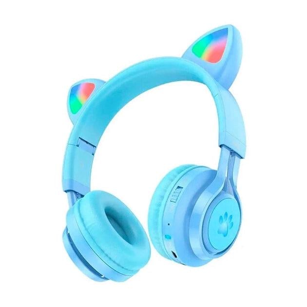 Навушники Hoco W39 Cat Ear Bluetooth 5,3 Wireless Blue (000304)