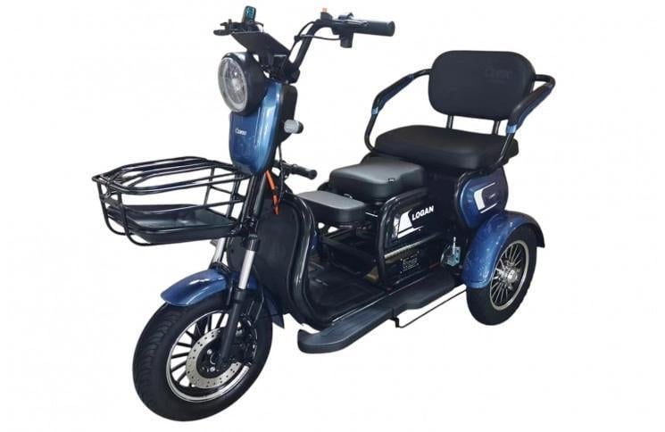 Электроскутер трехколесный Corso Logan 1200W 72V/23Ah Синий