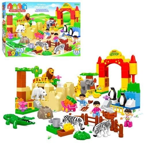 Конструктор для детей JDLT 5096 Зоопарк Разноцветный (147-132-BOC008726) - фото 2 Конструктор для детей JDLT 5096 Зоопарк Разноцветный (147-132-BOC008726) - фото 2