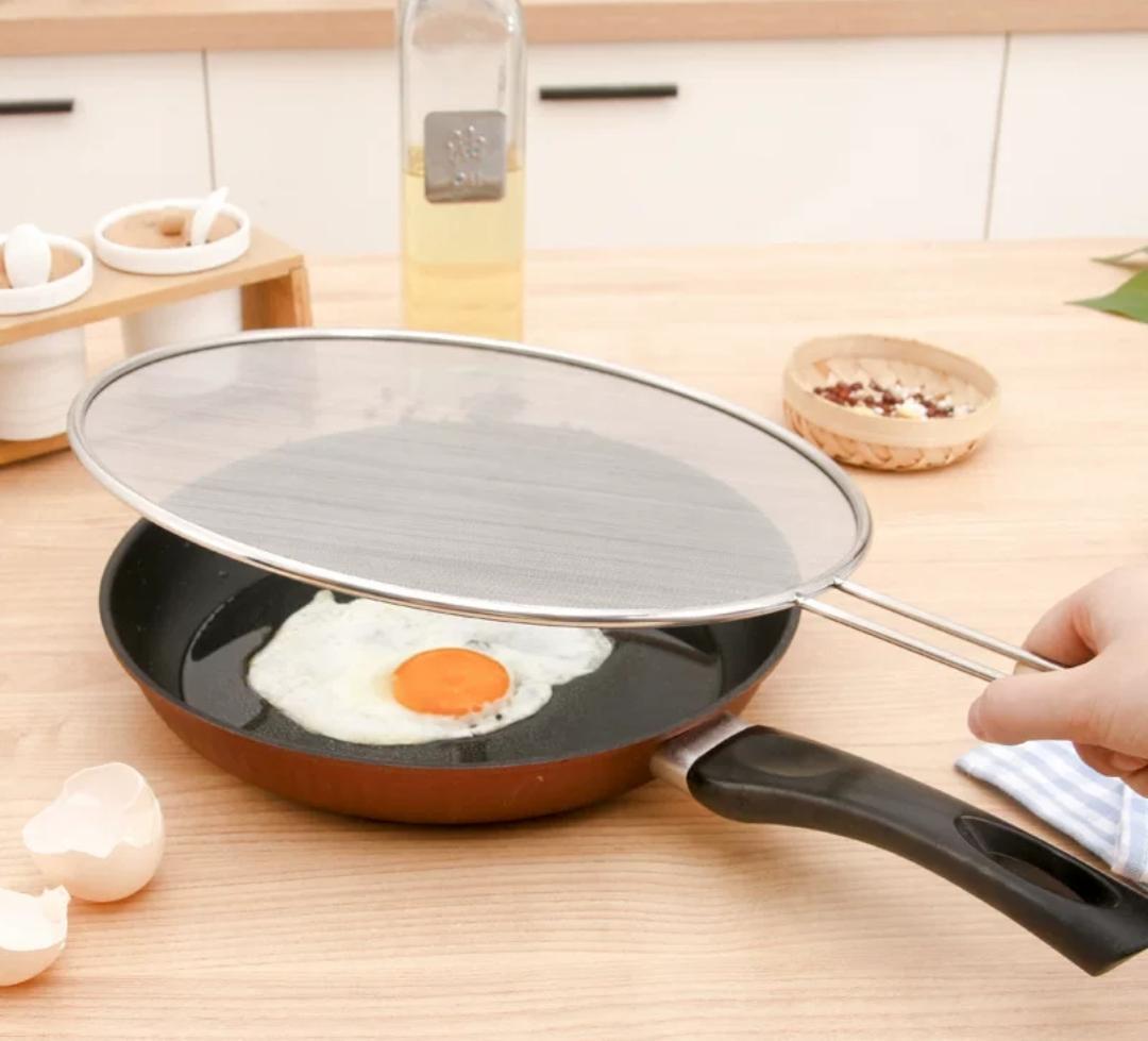 Екран від бризок з ручкою на сковороду 33 см (2783400586) - фото 3 Екран від бризок з ручкою на сковороду 33 см (2783400586) - фото 3