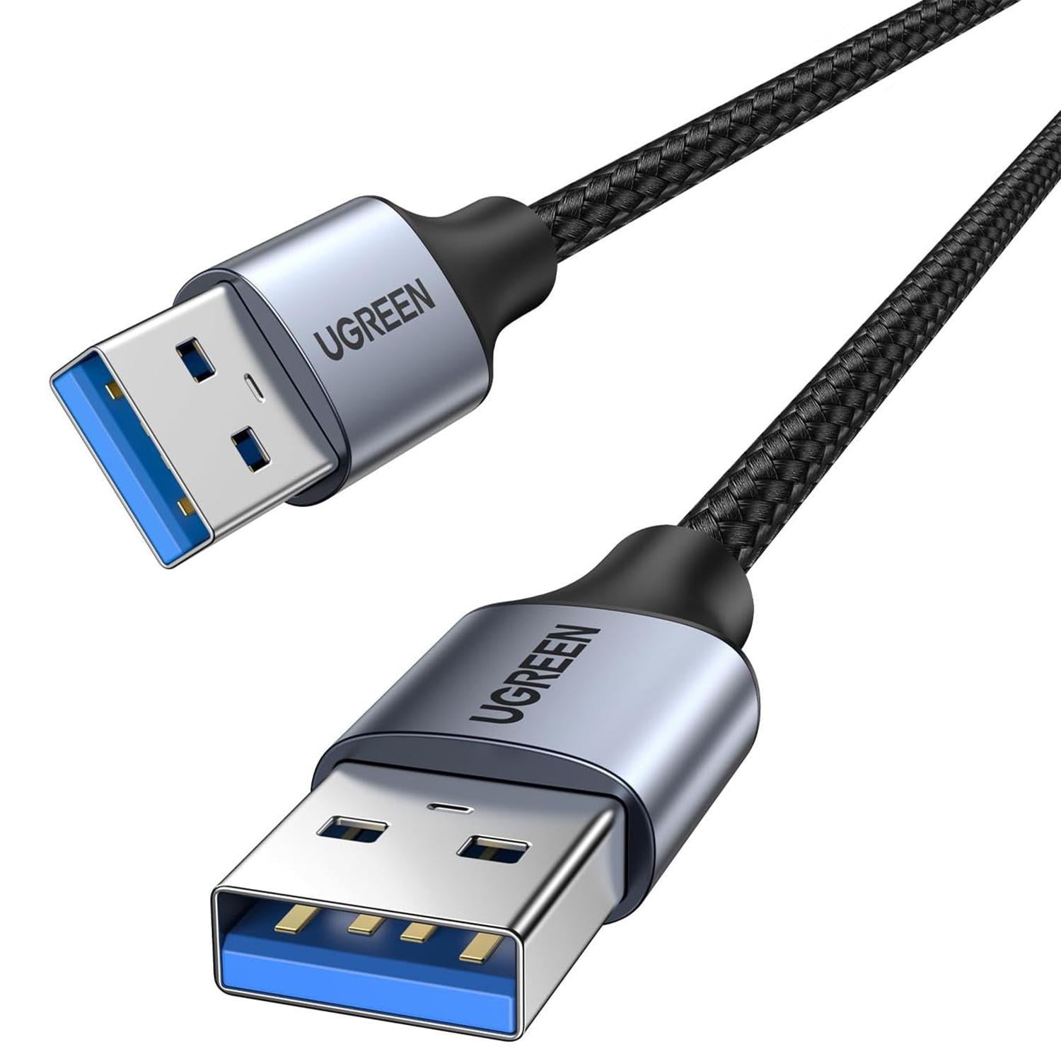 Кабель USB 3.0 UGREEN US373 Type-A/Type-A 1 м Черный (80790)