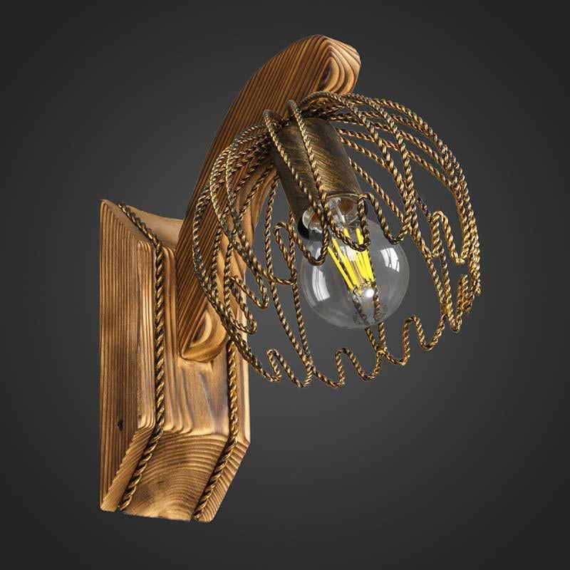 Бра деревянная Light House DL-13080/1 Бронзовый