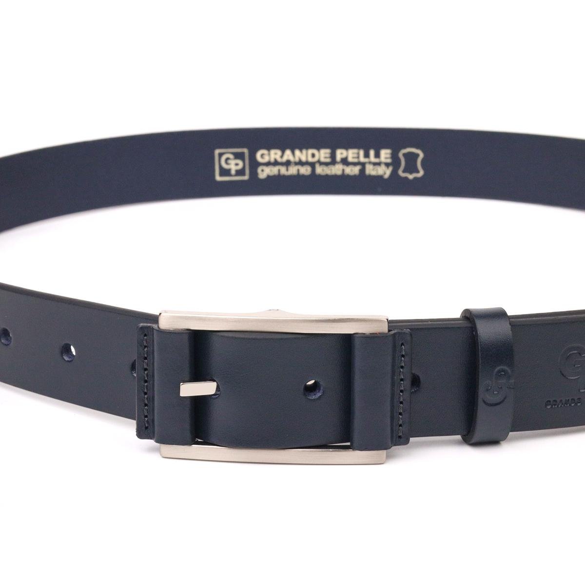 Ремень мужской GRANDE PELLE Leather Belt 21452 из натуральной кожи Синий (10847188) - фото 4