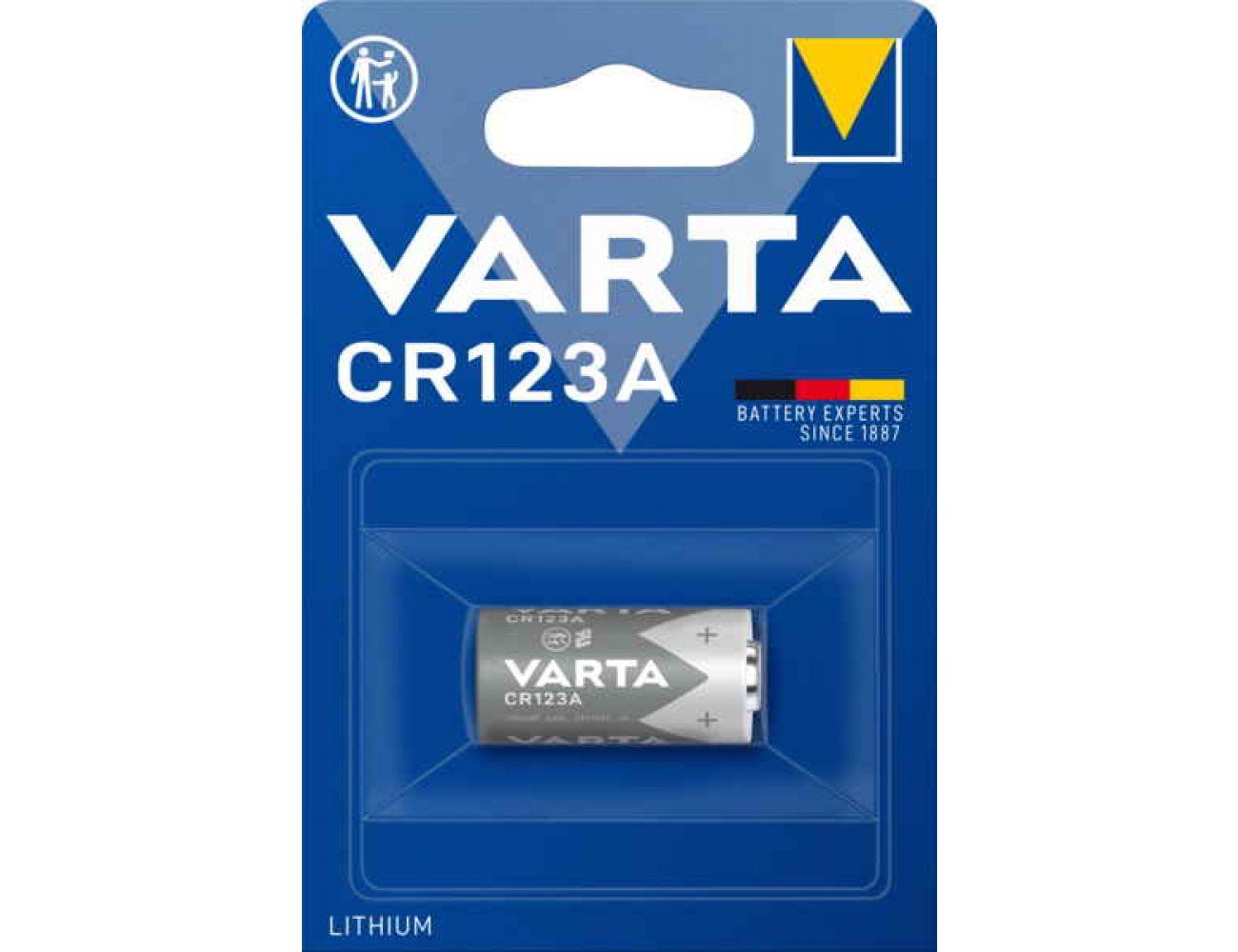 Батарейка Varta CR123A 3 V Lithium 1600 мАг Сірий