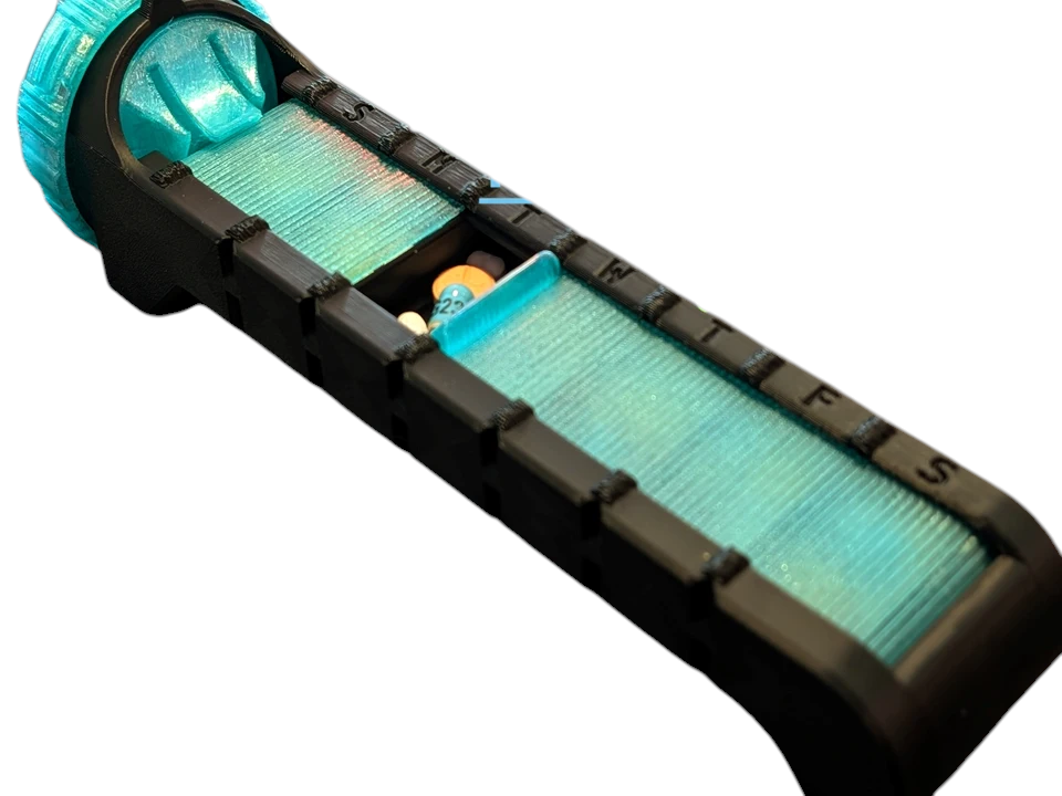 Таблетниця Locking Pill Box The Capsuleer v3 3D-друк 20 см (2977934254)