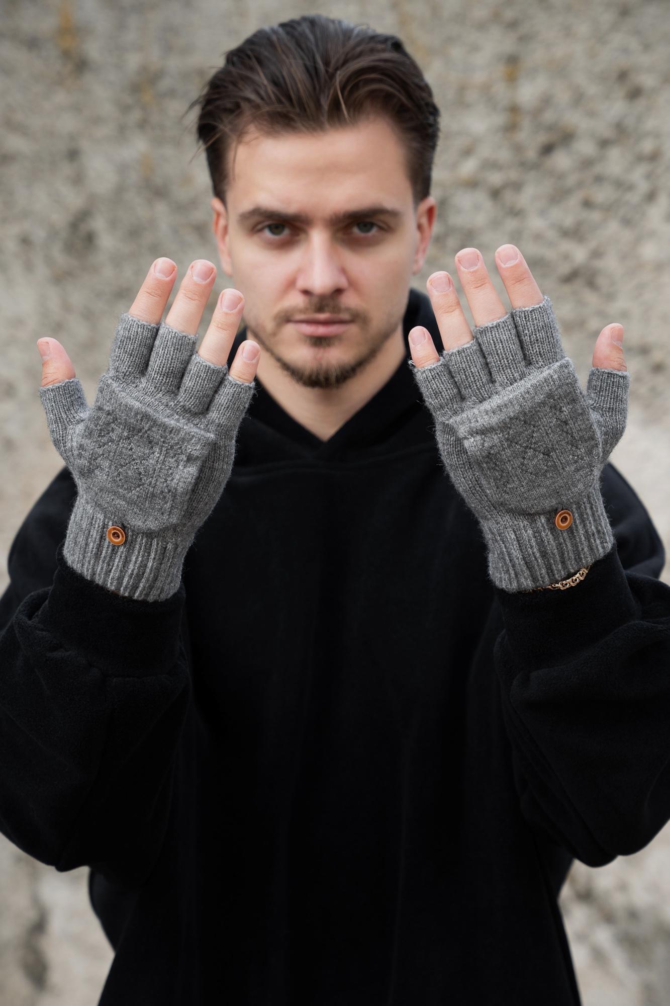 Рукавицы зимние сенсорные без пальцев Without Brand Jude 3-30 Gray (8055894) Рукавицы зимние сенсорные без пальцев Without Brand Jude 3-30 Gray (8055894)