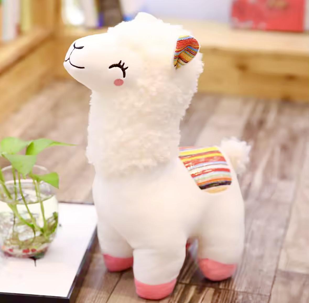 Игрушка детская мягкая Wuke Альпака плюшевая Белый