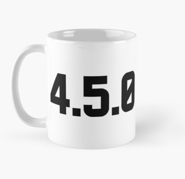 Чашка керамическая с принтом "4.5.0" Все спокойно 330 мл Белый (УКР158Ч)