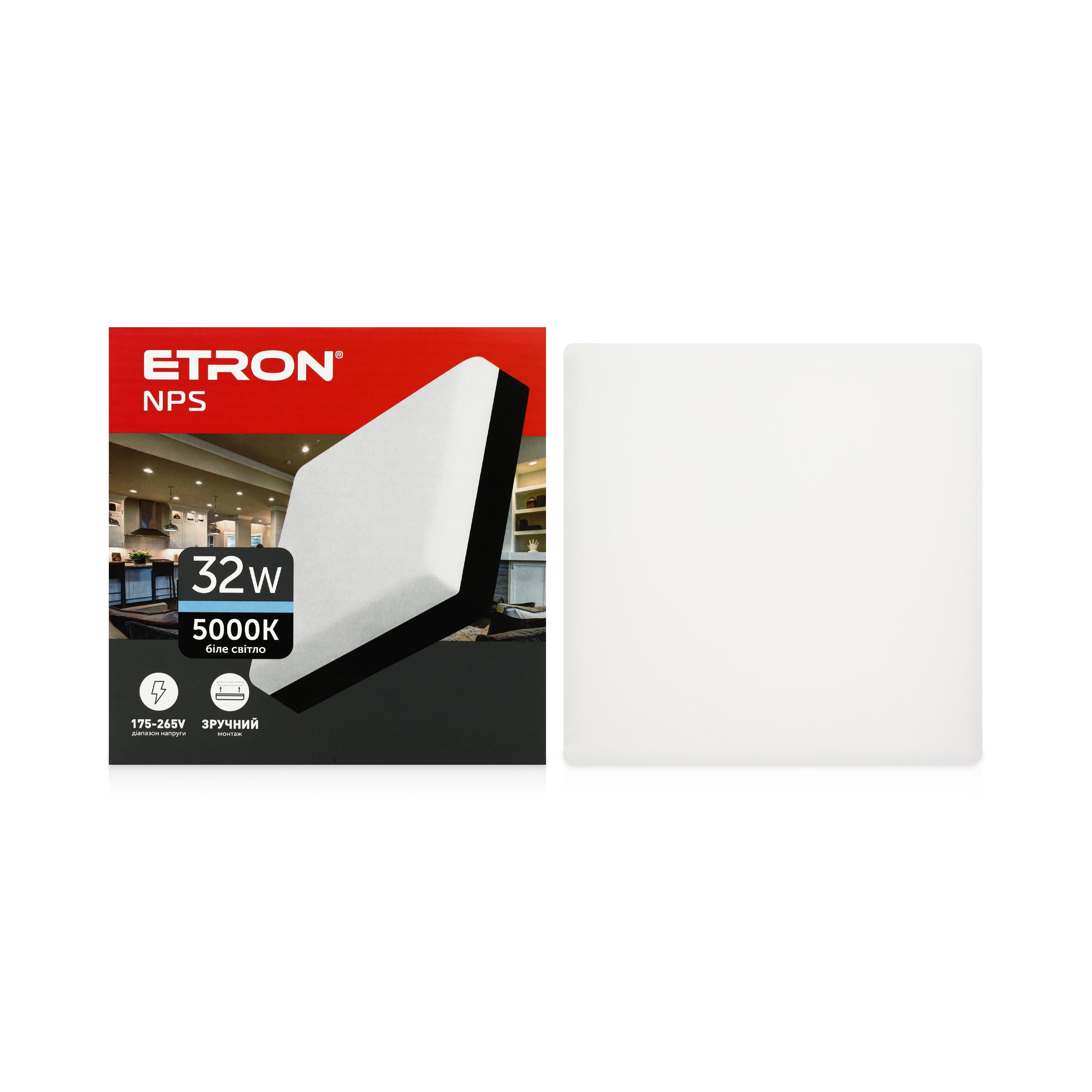 Светодиодный светильник ETRON 1-EMP-783 NPS 32W 5000К квадратный Черный (53241)