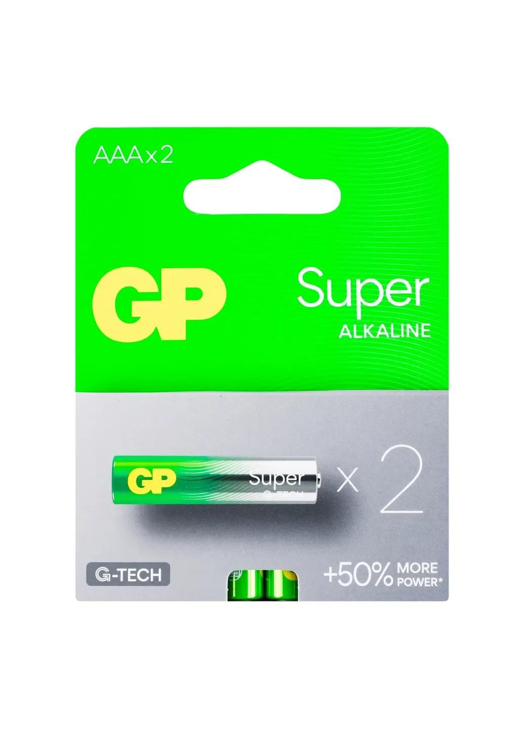 Батарейки GP SUPER LR03/AAA алкалінові 2 шт. (4891199218057) Батарейки GP SUPER LR03/AAA алкалінові 2 шт. (4891199218057)