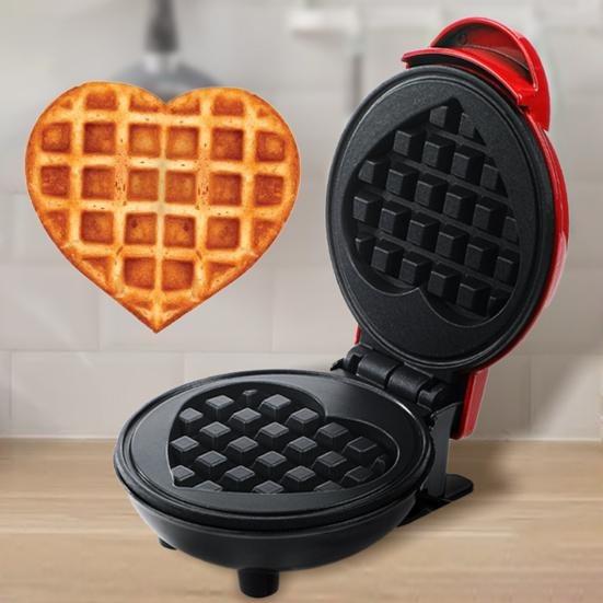 Вафельниця електрична Waffle Maker міні у формі серця з антипригарним покриттям (2134437047) - фото 4