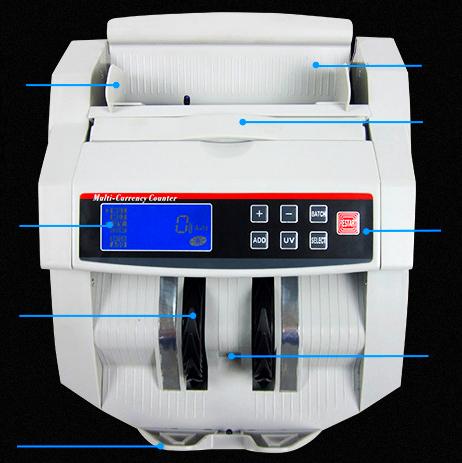 Счетная машинка для банкнот Bill Counter 2108 MG UV с проверкой Белый (15815602) - фото 5
