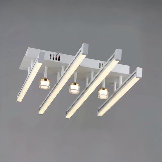 LED-люстра потолочная Sirius с металлическим креплением 3000/6500K IP20 B YH1311/4+3 WT+CH 46W Белый/Хром (28686301)