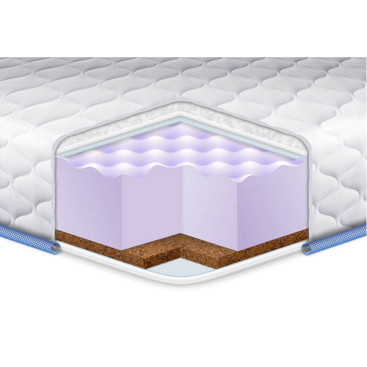 Матрас-топпер ТМ Eurosleep COCOS MASSAGE тонкий на диван 90х190 см (2351428080)