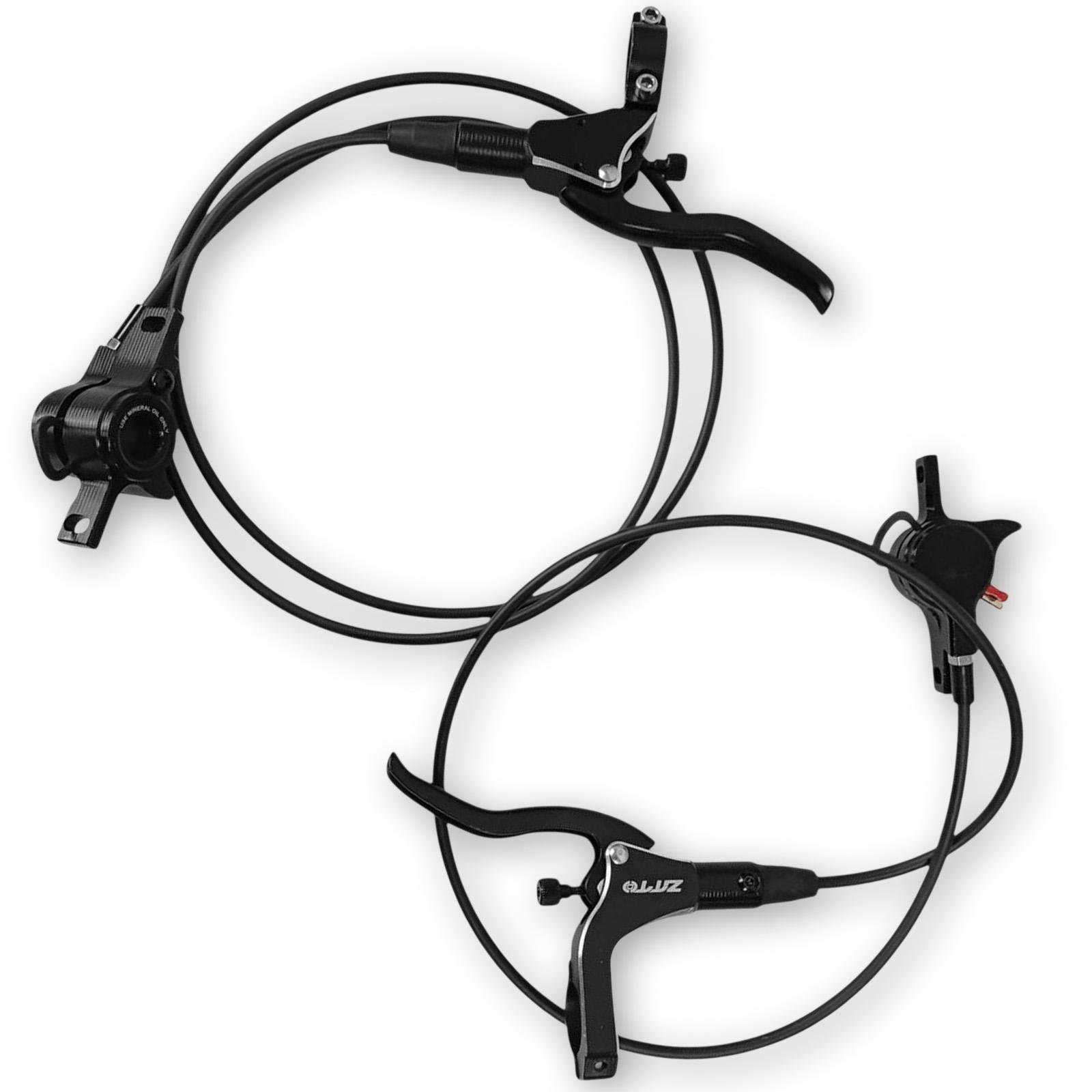 Комплект гідравлічних 2-поршневих гальм ZTTO PSHDB Power Stop Hydraulic Disc Brake Чорний (ZTT-PSHDB-6295)