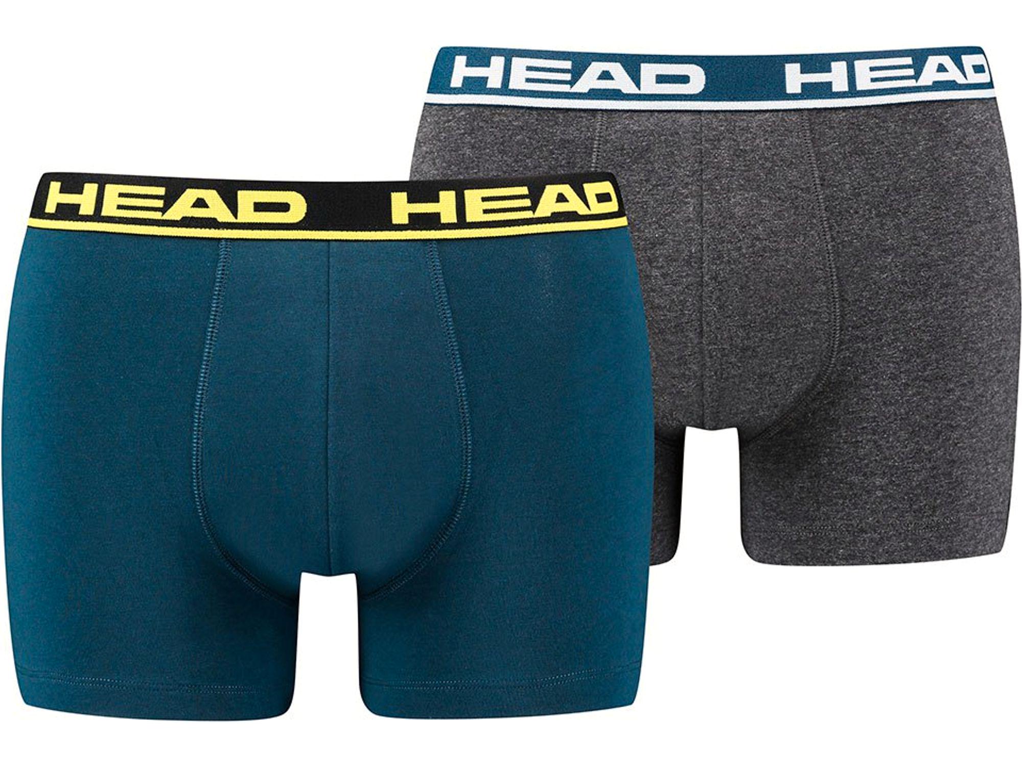 Труси-боксери Head Basic Boxer 2P L Синій/Жовтий (701202741-017)