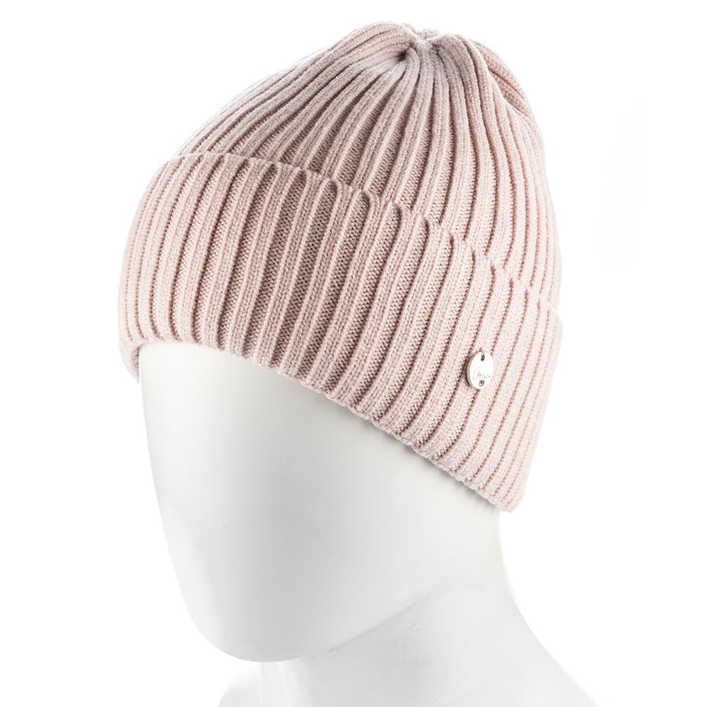 Шапка луковычка из вискозы утепленная флисом ATRICS WH866 Светлая пудра