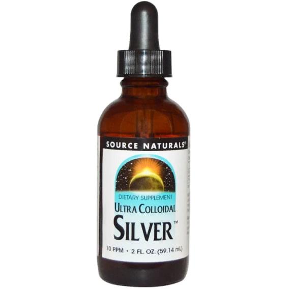 Колоїдне срібло Source Naturals Ultra Colloidal Silver 10 PPM 2 ун. 59,14 мл (SNS-00220)