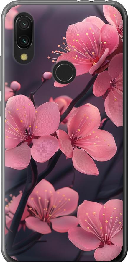 Чехол на Xiaomi Redmi 7 Пурпурная сакура (6075t-1669-42517)