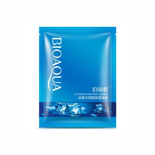 Тканевая отбеливающая маска для лица Bioaqua с экстрактом воды талых ледников 30 г