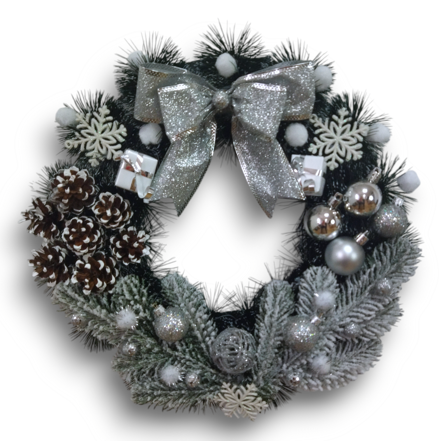 Венок новогодний Holidays are coming 40 см Разноцветный (HC10)