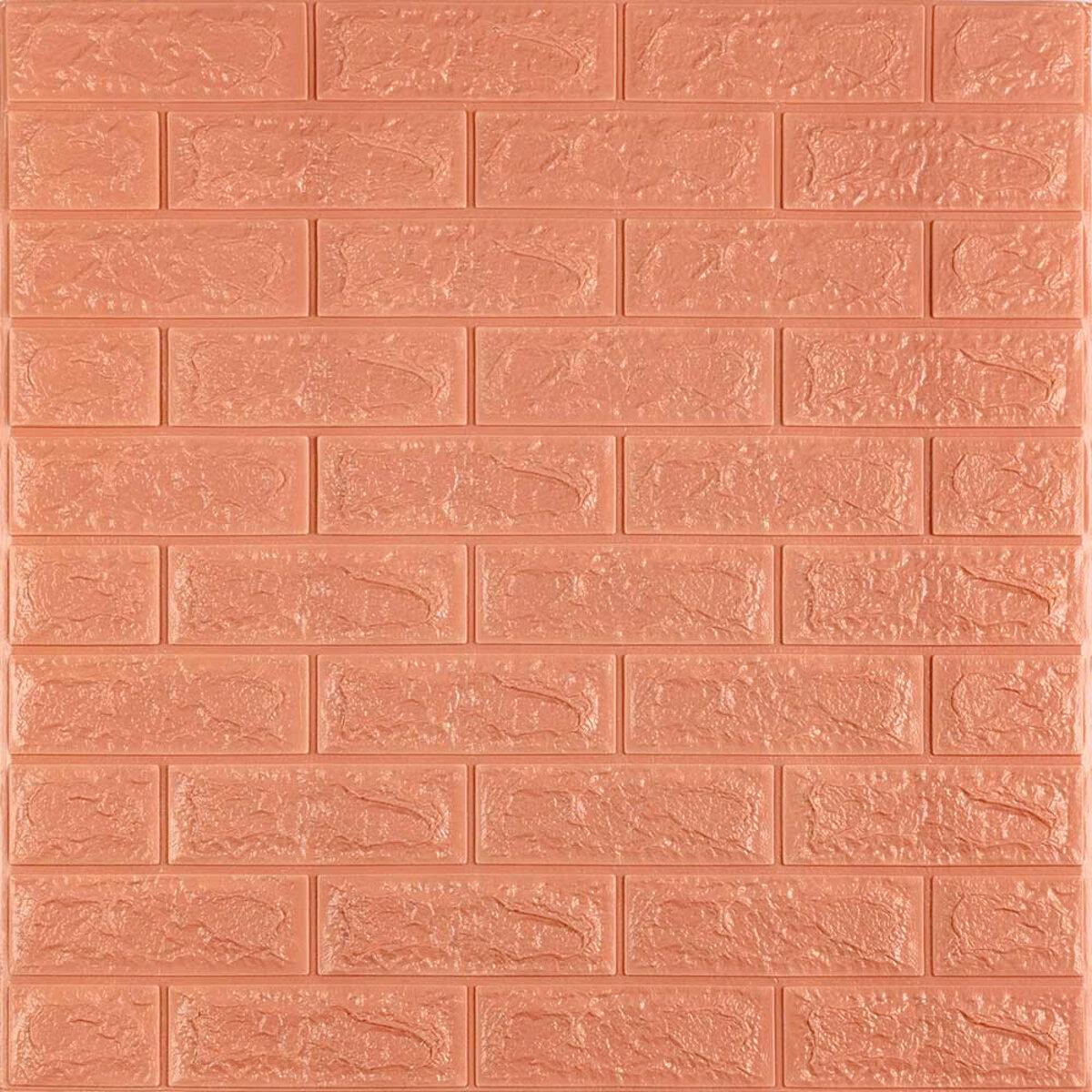 Панель самоклеящийся кирпич 3D 700x700x7 мм Пудровый SW-00001800