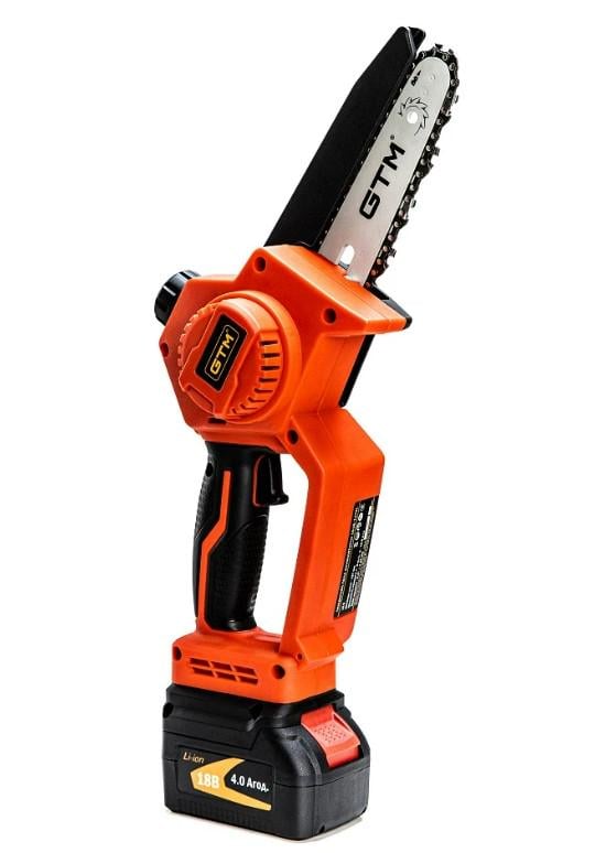 Акумуляторна ланцюгова пилка GTM CS18/127BL з акумулятором та зарядним пристроєм (CS18/127BL KIT) - фото 4 Акумуляторна ланцюгова пилка GTM CS18/127BL з акумулятором та зарядним пристроєм (CS18/127BL KIT) - фото 4