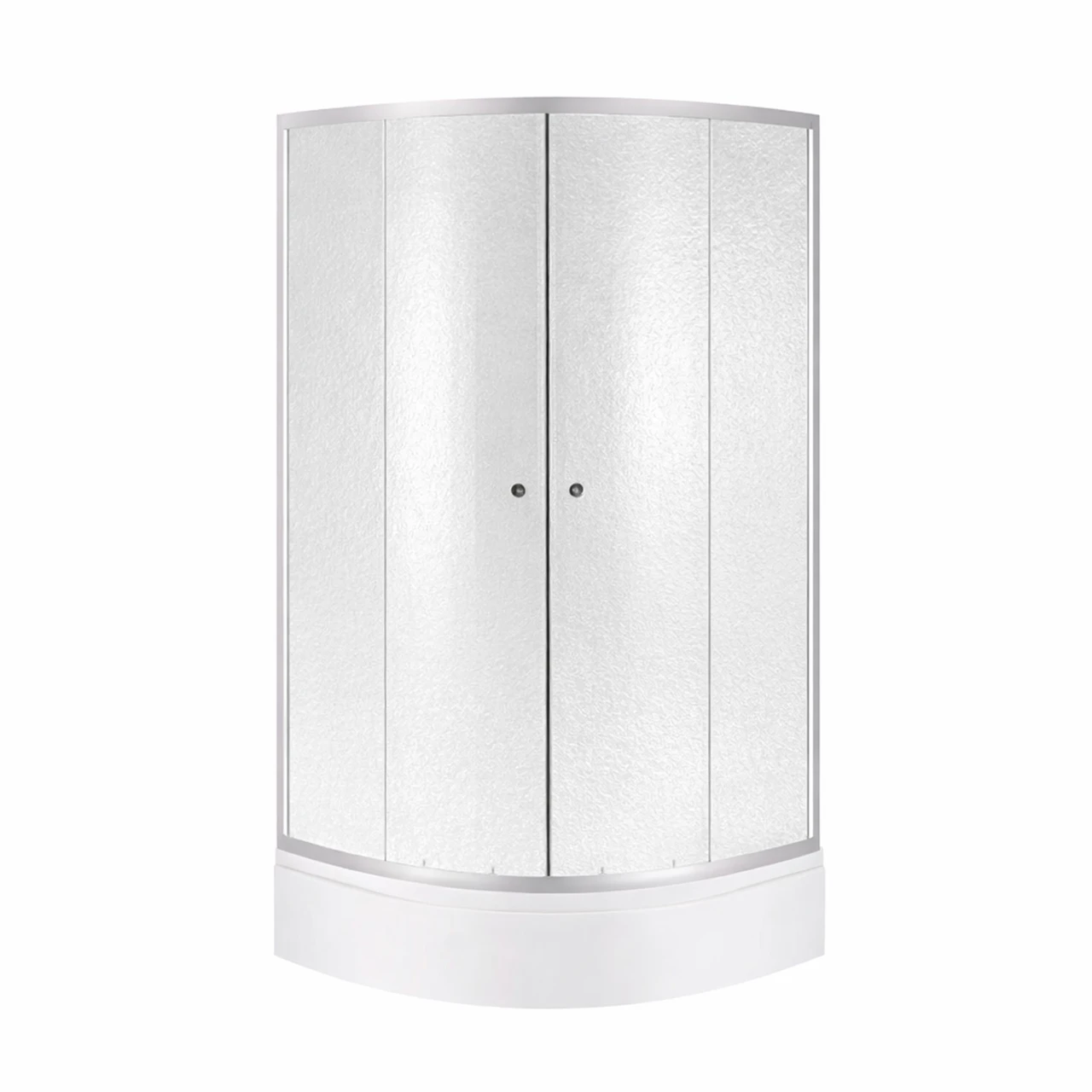 Душевая кабина Lidz Latwa SC90x90.SAT.MID.FR полукруглая/стекло Frost 4 мм и душевой поддон Kapielka ST90x90x26 с панелью (3137794478)